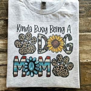 Dog mom shirt cute popular dog mama sunflower cheetah print paw print